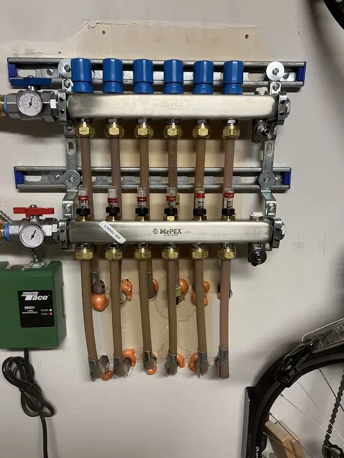 Plumber performing Gas Line Installation at a residential property in Vernon